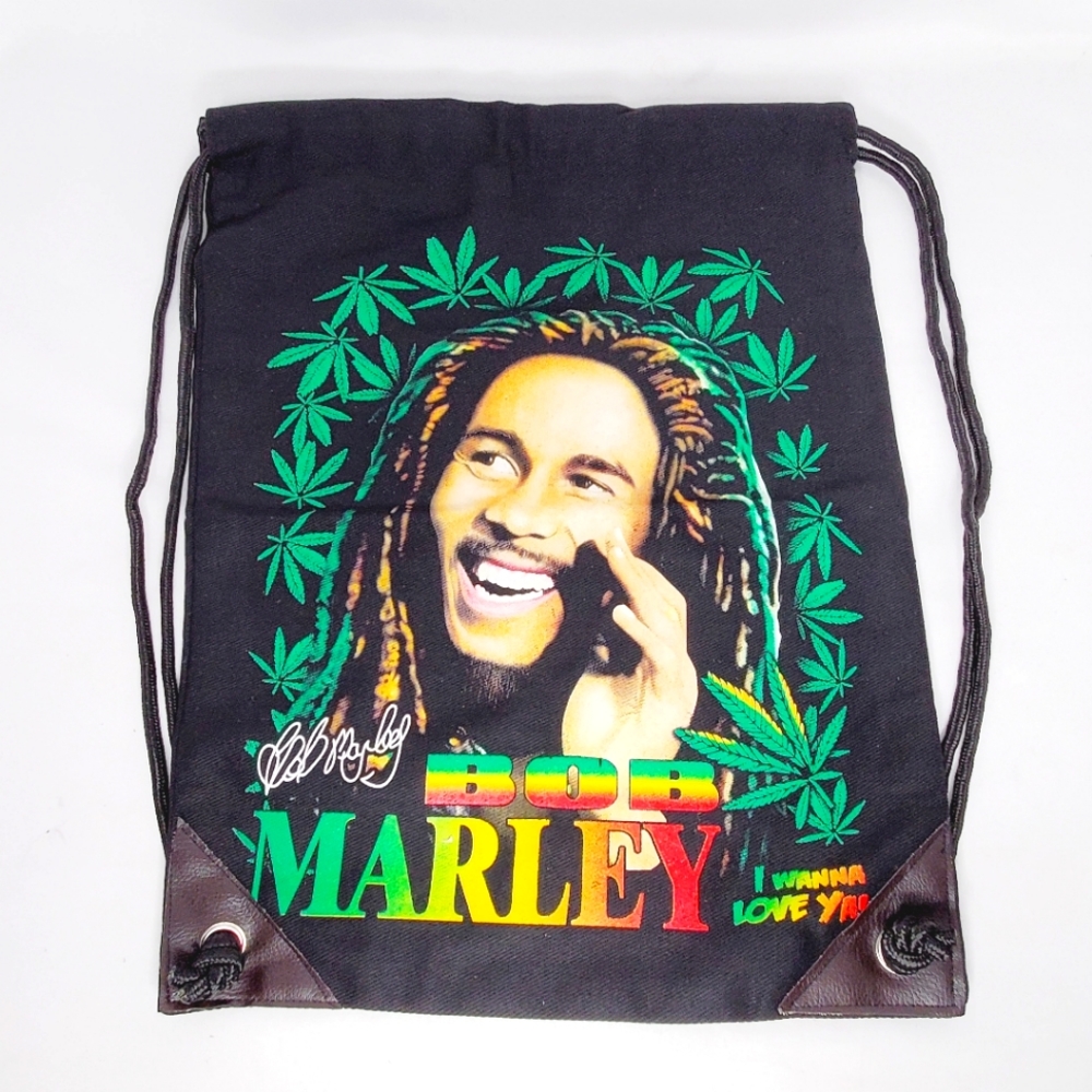 Bob Marley: I wanna love ya! Reversible Drawstring Bag